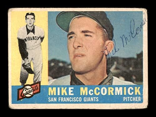 Майк Mccormick с автограф от 1960 Topps Card 530 San Francisco Giants Инв 198701 - Бейзболни картички с автограф