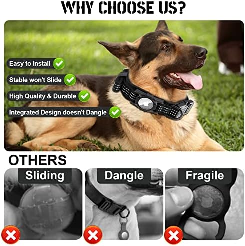 Tiewant Тактически Нашийник за кучета с въздушна етикет, Регулируем Нашийник за кучета с въздушна етикет, Военно-Тренировъчен