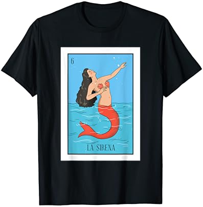 Тениска с изображение на Русалската лотария The Mermaid в Мексико Card Lottery