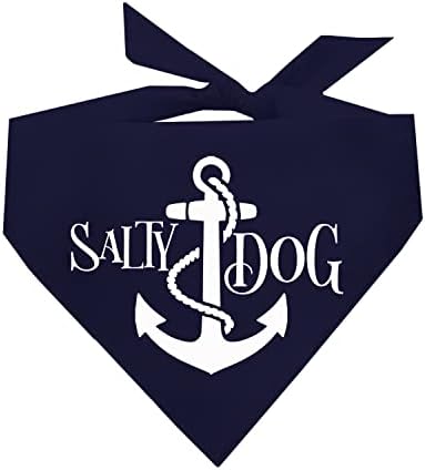 Шарена кърпа Salty Dog Beach Dog Anchor За кучета (100 Тъмно син, един размер)