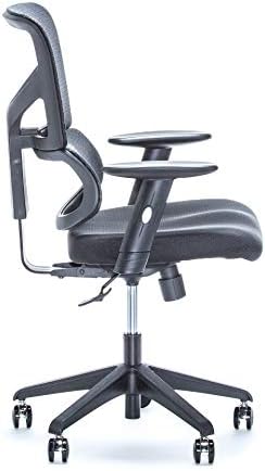 X-Chair X-Основно Работно стол, Черна Гъвкава мрежа - Ергономичен Офис седалка / Регулируема облегалка / Седалка
