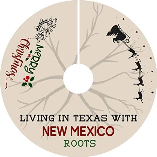 Пола за Коледната елха Мама и аз 44 инча - Живот в Тексас, с Корени в Ню Мексико - Коледна Украса За дома и на улицата,