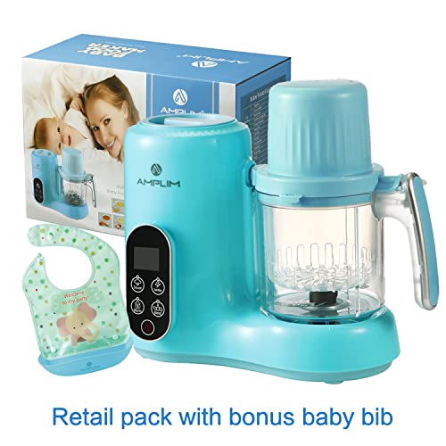 Устройство за приготвяне на бебешка храна Amplim Deluxe и Безконтактен Термометър за Челото на Бебета и Възрастни