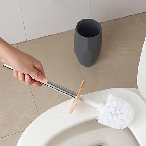 TOMYEUS Четка за тоалетна Държач за тоалетна четка Домакински Подова четка за почистване на тоалетната чиния с капак 360 ° Без
