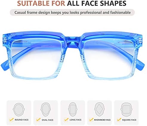 Дизайнерски очила за четене Eyekepper за жени - Мода считывающие на устройство с голям размер - синьо + 1,50