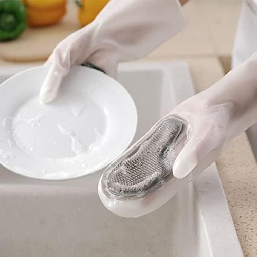 Магическите ръкавици за миене на съдове - [ново] Водоустойчиви гумени ръкавици за миене на съдове за кухня, баня, превозно