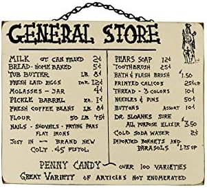TG,LLC Съкровище Гуру Окачен Ретро Универсален Магазин Penny Candy Дървени Стенни Знак Непринуден Декор на Фермерска Къща