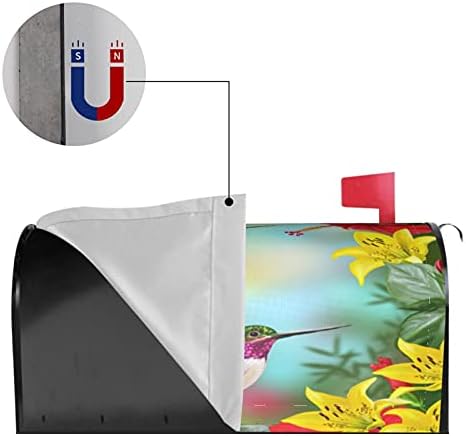 Пролетни Шапки пощенски кутии с Колибри, Магнитна Капакът на пощенската кутия Обертывается Стандартен Размер