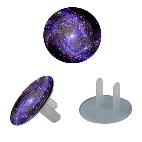 Капачки за контакти Purple Galaxy Universe Stars Sky 12 Бр. - Защитни капачки за контакти, за деца – Здрави и устойчиви