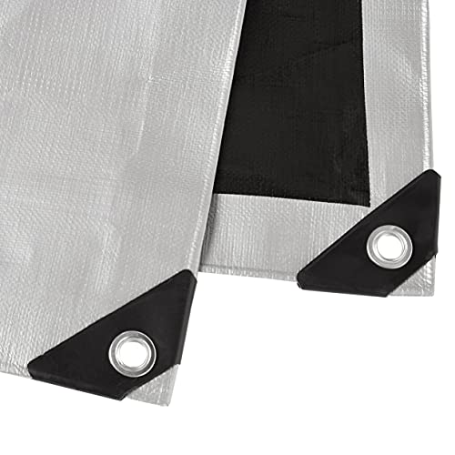 Универсален Водоустойчив калъф от tarps Commercial, 20 X 20 метра, с дебелина 10 Mils, кафяв / сребърен, 1 опаковка