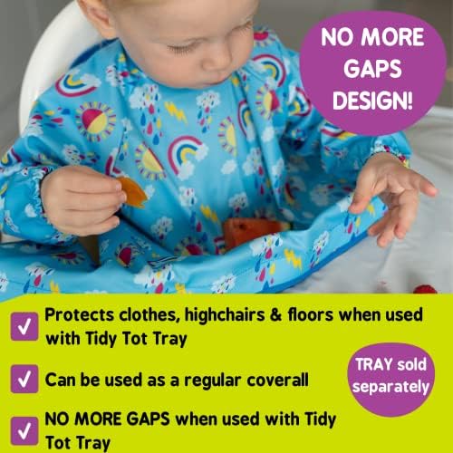 Комплект нагрудников Tidy Детенце 2 за набиране нагрудников и тави. Унисекс. Един размер подходящ за 6 месеца - 2 години. Водоустойчив.