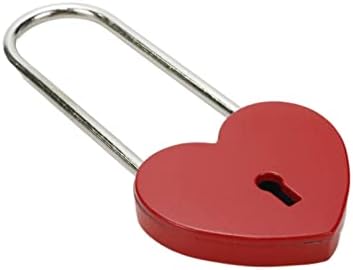 UTALIND 2 бр. Метален Замък във формата на Сърце, Брави с Ключ във формата на Сърце за Любов, Сватба, Пътуване,