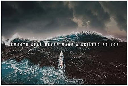 Морето Платно на Стенно Изкуство, Вдъхновяващи Плакат Вдъхновяващи Цитати Живопис Гладка Морска Картина Печат на произведения