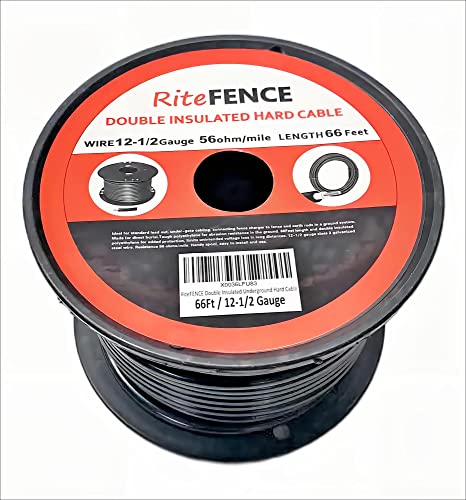 Електрическа ограда RiteFENCE с Двойна изолация на Подземния твърд кабел (66 фута, 12-1/2Gauge)