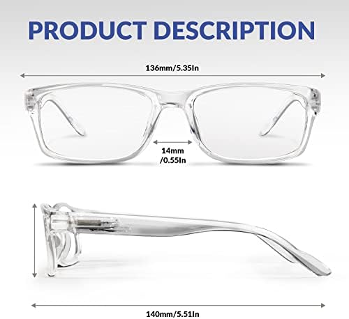 IBOANN Компютърни Очила със синя светлина За мъже, 2 опаковки, Модни Фалшиви Очила за очи за жени - Защита от играта