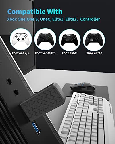 Безжичен адаптер AOJAKI за Xbox One, геймпад за компютър, адаптер за КОМПЮТЪР-приемник, съвместим с контролерите на