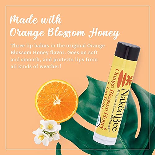 Лосион за ръце и тяло The Naked Bee Orange Blossom Honey 6,7 унции + Меден Балсам за устни + лотосови цветове