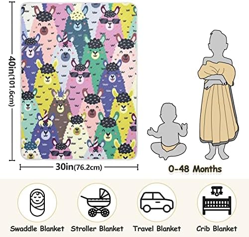 MCHIVER Забавни Лама Цветни Бебешки Одеала за Момичета И Момчета, които получават Одеала, Одеало за Бебета, скъпа промяна