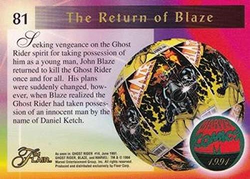 1994 Flair Marvel 81 Официалната търговска карта Johnny Blaze за развлечения в състояние (EX-MT или по-добър)