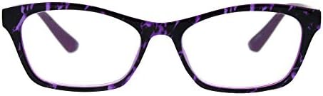SA106 Женски Правоъгълни Пластмасови Очила за четене с Мрамор Принтом Повишена трайност