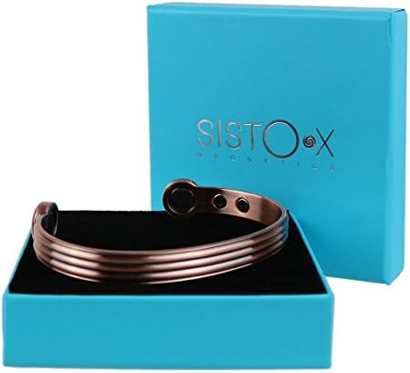 Магнитна гривна SISTO-X с суперпрочным дизайн от антични Мед от Sisto-X® Bracelet 6 Магнити Health Natural XL (190-225 мм)