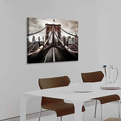 ХУДОЖЕСТВЕН ПЪТ в Ню Йорк, Бруклинския мост, Боядисване, Произведение на изкуството: Сцена в Ню Йорк, Графично изкуство, Живопис