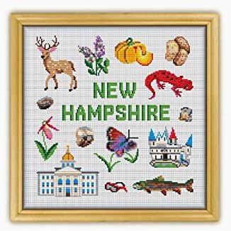 Колекция на New Hampshire CS2007 - КОМПЛЕКТ за бродиране счетным кръст №3. Конци, Игли, Плат, Пяльцы за бродиране,