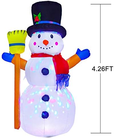 Artiflr Коледен Надуваем Снежен човек, Led Коледна Украса за Вътрешно Външно Двор Градински Декорации
