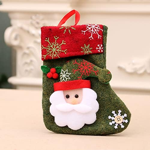 Коледни чорапи Текстилен Коледна торбичка за Чорапи и Коледни Окачени Чорапи за Украса на парти и Коледен