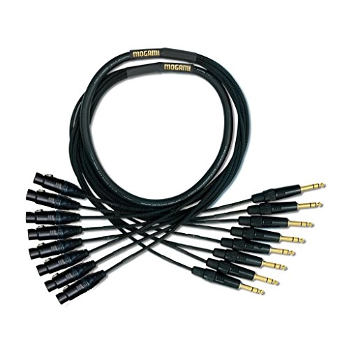 Аудиоадаптер Mogami Gold 8 TRS-XLRF-10, Змеевидный Кабел, 8-канален газа, plug XLR-Female-1/4 TRS, Златни контакти,