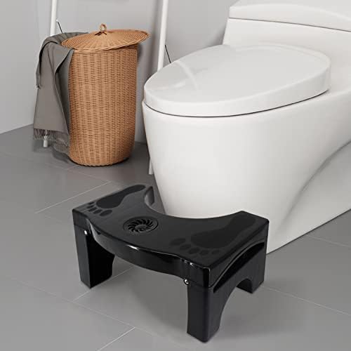 Столче за тоалетната за възрастни, Сгъваема Табуретка за Какашек височина 7 инча с Плъзгане подложка и Мирис, Соединяемый