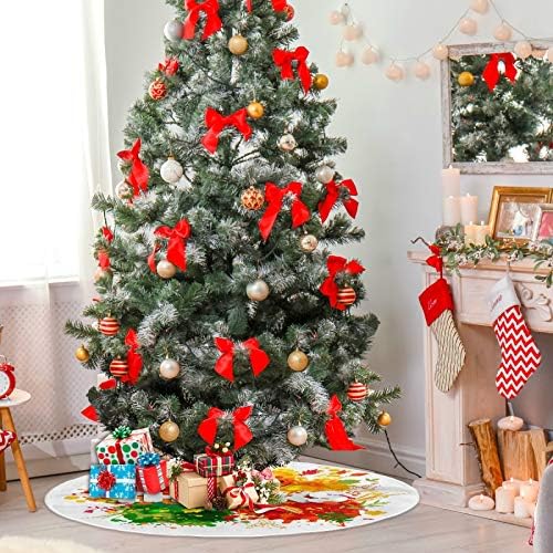 Декорация на Поли във формата на Коледно ALAZA, Украса Малка Мини-Поли във формата на коледно дърво 35,4 Инча с Деня на Благодарността,