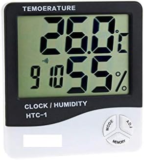 XJJZS Термометър, Влагомер за Цифрово Измерване на Температура И Влажност Влагомер за Помещения Термометър Часовник Календар