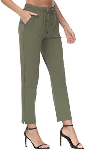 Дамски панталони до глезените COZZIPLUS Capri с джобове -Женски бързо съхнещи Спортни панталони За йога на съвсем малък-Женски