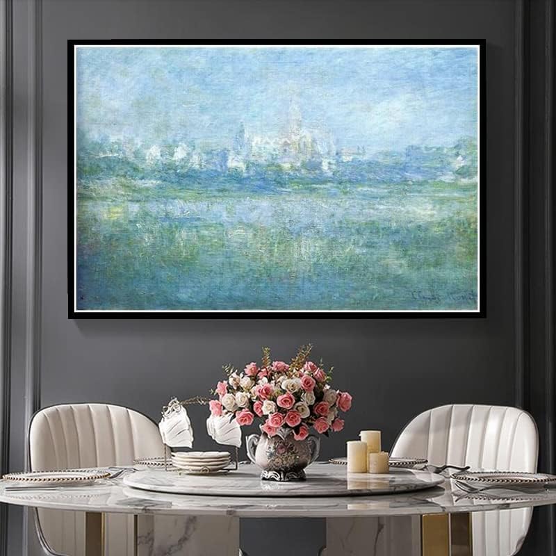 Vetheuil Paysage Картина на Клод Моне САМ 5D Диамантена Живопис Комплекти САМ Изкуството на плавателни съдове