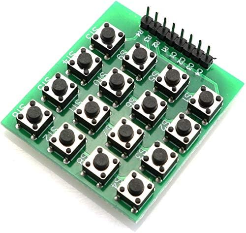 Модул Кнопочной клавиатура RLECS 4x4 Matrix 16 Клавиши 8 Pin за Arduino Raspberry Pi