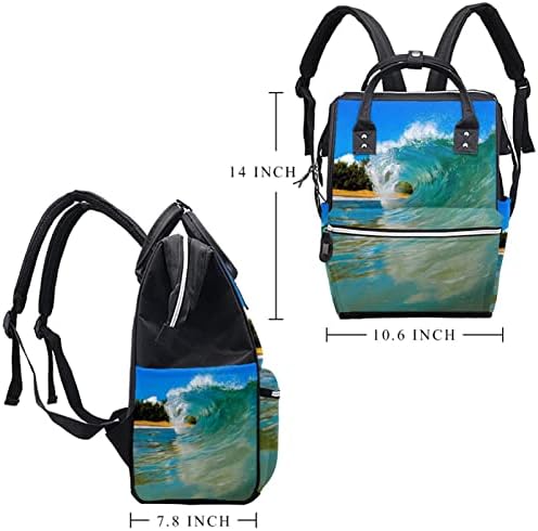 Чанта за Пелени с гледка към морето, Плажа, на брега на Океана, Раница с Торби за промяна подложка за Малки