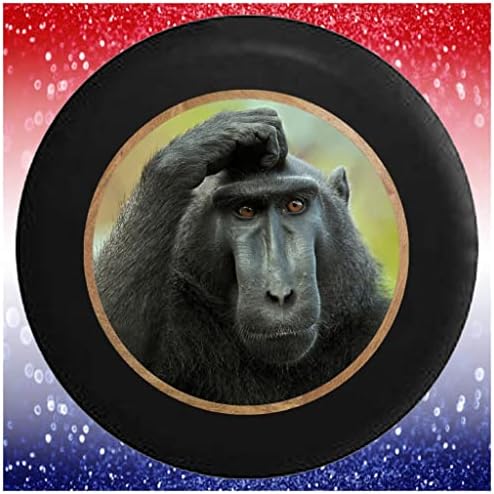 Калъфи за автомобилни гуми С Царапающей Глава на Маймуна Черен Цвят от 30 до 31 инча