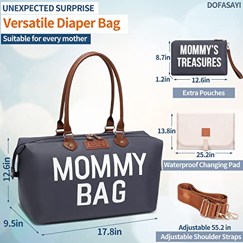 DOFASAYI Чанта за майката, Чанта за Памперси, Чанта-тоут с Подплата за Свободни, чехлами, ремъци, плетене на една кука