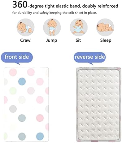 Чаршаф за детски легла в грах, Стандартен Чаршаф за матрак за бебешко креватче, Меки и Дишащи Кърпи -Бебешки Кърпи