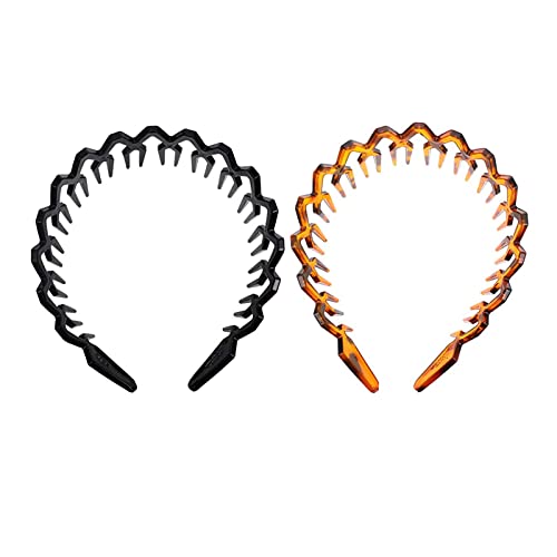 Зигзагообразные превръзки TEONEI със зъбите, пластмасов гребен за коса, 2 бр.