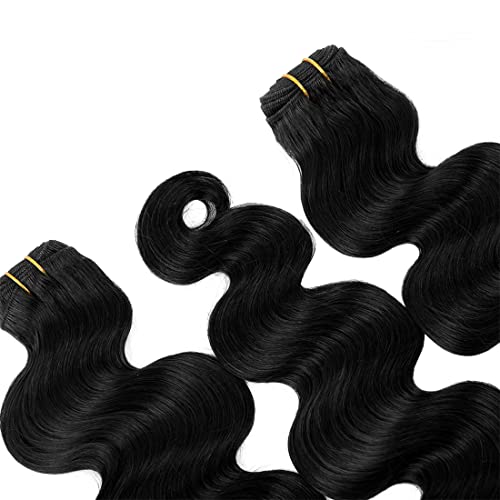OURI Hair Обемна Вълна от Човешки Косъм, 3 връзки 9A Необработени Естествени Бразилски Обемна Коса 300 г (26 2830)