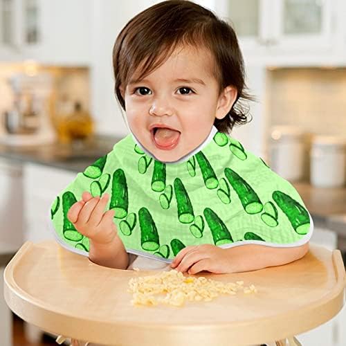 YYZZH Муслиновые Кърпички с Шарките на Зелени Краставици От Оригване на Бебето, 4 Опаковки, Памук, Детски