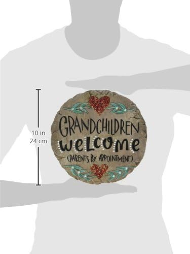 Камък за градината Carson Home Accents Beadworks Поздрав внуци, Смола (10154)