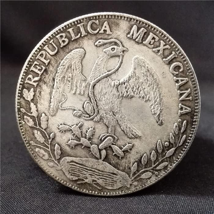 Мексикански Сребърен долар 1882 Сребърни Кръгли дантелени Мастило Сребърен Орел Ян Иньян Мемориал Медал на Колекция от Сребърни