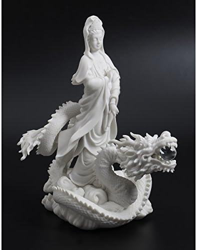 13-инчов Куан Ин, Езда на мраморна статуя на Дракон-Версия с довършителни работи