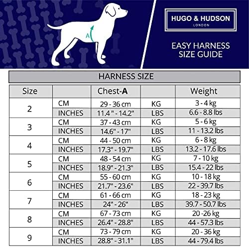Шлейка за кучета HUGO & HUDSON Easy Walk Без напрежение - Предотвратява натягивание на разходки и тренировки - Мек