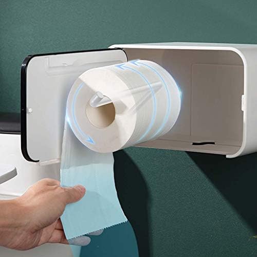 Отделно Стоящи Контейнери За Съхранение на Диспенсер за Тоалетна хартия - Стенен монтаж, Без Пробиване Водоустойчив Покриване