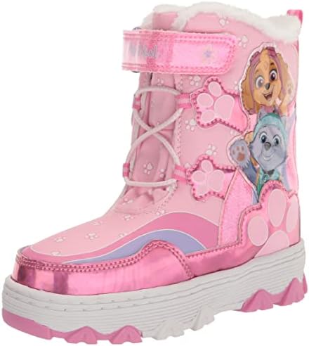 JOSMO Унисекс-Зимни Водоустойчив Изолирана зимни обувки Paw Патрул за момичета с руното облицовка (6-12 години)