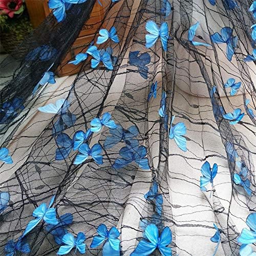3D Ярки Пеперуди Окото Лейси Плат Френски Тюл, дантела за направи си САМ Сватбена Рокля и Аксесоари за Костюми